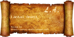 Lantai Anett névjegykártya