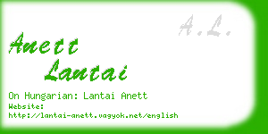 anett lantai business card